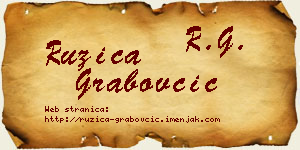 Ružica Grabovčić vizit kartica
